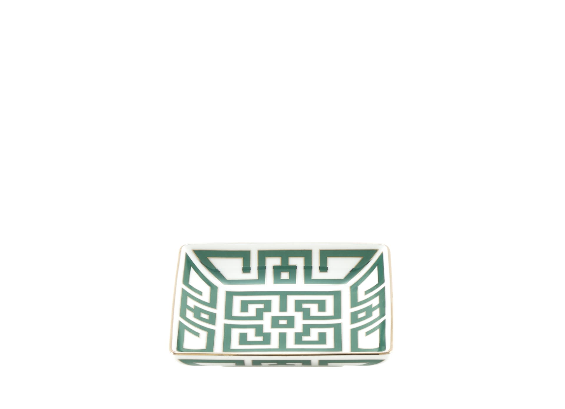 Green Change Tray in porcelain| Labirinto | GINORI 1735